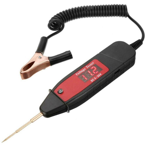 2 In 1car Electric Voltage Test Pen Probe Tools W/led Light 5-36v Digital Tester 1