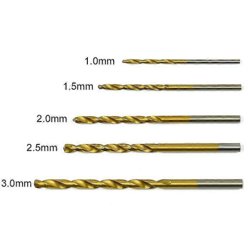 50pcs Titanium Coated Drill Bits Hss High Speed Steel Twist Drill Bit Set 1
