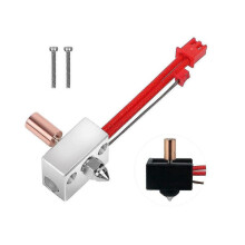 Extruder Heater Block Upgrade Kit - 300 High Temperature Pro, Bimetal Copper Titanium Heatbreak Pl