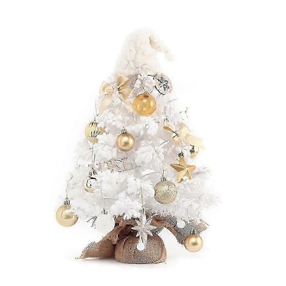 (As Show, One Size) Small Desktop Christmas Tree Mini Xmas Tree Decoration Ornament With Led Glowing For 2024 Christmas Decorations 4632480891029