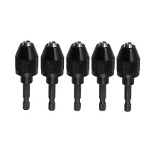 5pcs Keyless Drill Chuck for Impact Driver, Chuck Conversion Adapter, 1/4inch Hex , Convert Cordles