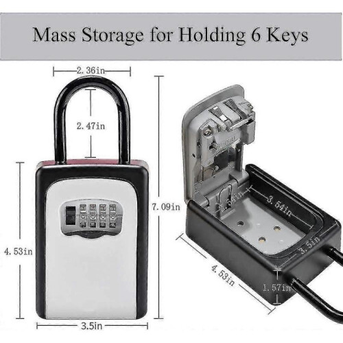Key Safe with Number Code Key Box with Code, Key Safe Outdoor Hiding Key 1