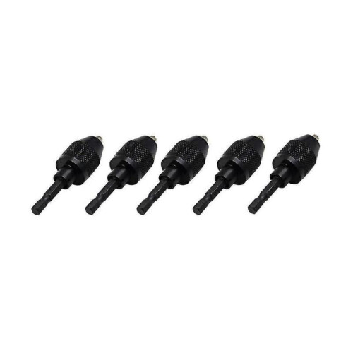 5pcs Keyless Drill Chuck for Impact Driver, Chuck Conversion Adapter, 1/4inch Hex , Convert Cordles 1