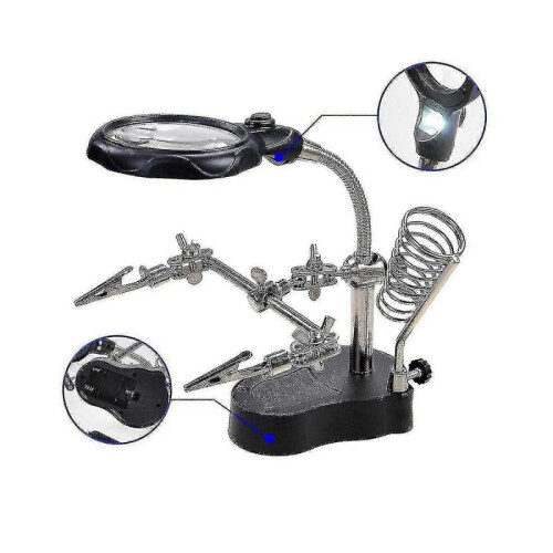 Sing Iron Table Bracket with Magnifying Glass Digital Equipment Tool Table 2