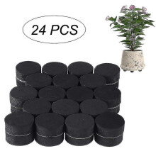 (As show, One size) Invisible Flower Pot Foot (pack Of 24) - Black Rubber Foot For Plant Raising - Self-adhesive Pad