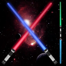 (As show, One size) 7 Colors 2 In 1 Led Expandable Dual Light Sword