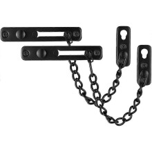 (As show, One size) Door Chain Lock Black, Stainless Steel Door Guard with Spring Anti-Theft Press Lock 2 Pack, Matte Black, HDC100-PB-P2