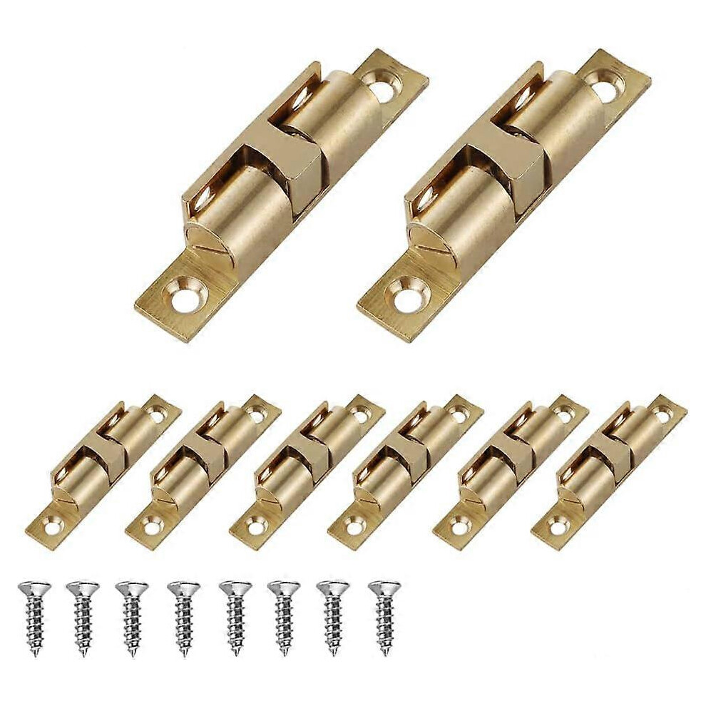 (As Show, One Size) Cabinet Door Catch, Closet Ball Tension Latch, Solid Brass 8 Pack 70Mm, Hbc200-P8 4632461633341
