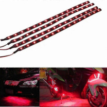 (As show, One size) 10 Pcs Waterproof Flexible Led Strip Underbody Light For Car Motorcycle