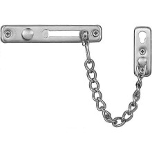 (As show, One size) Door Chain Lock, Stainless Steel Door Guard with Spring Anti-Theft Press Lock, Brushed, HDC100-BN