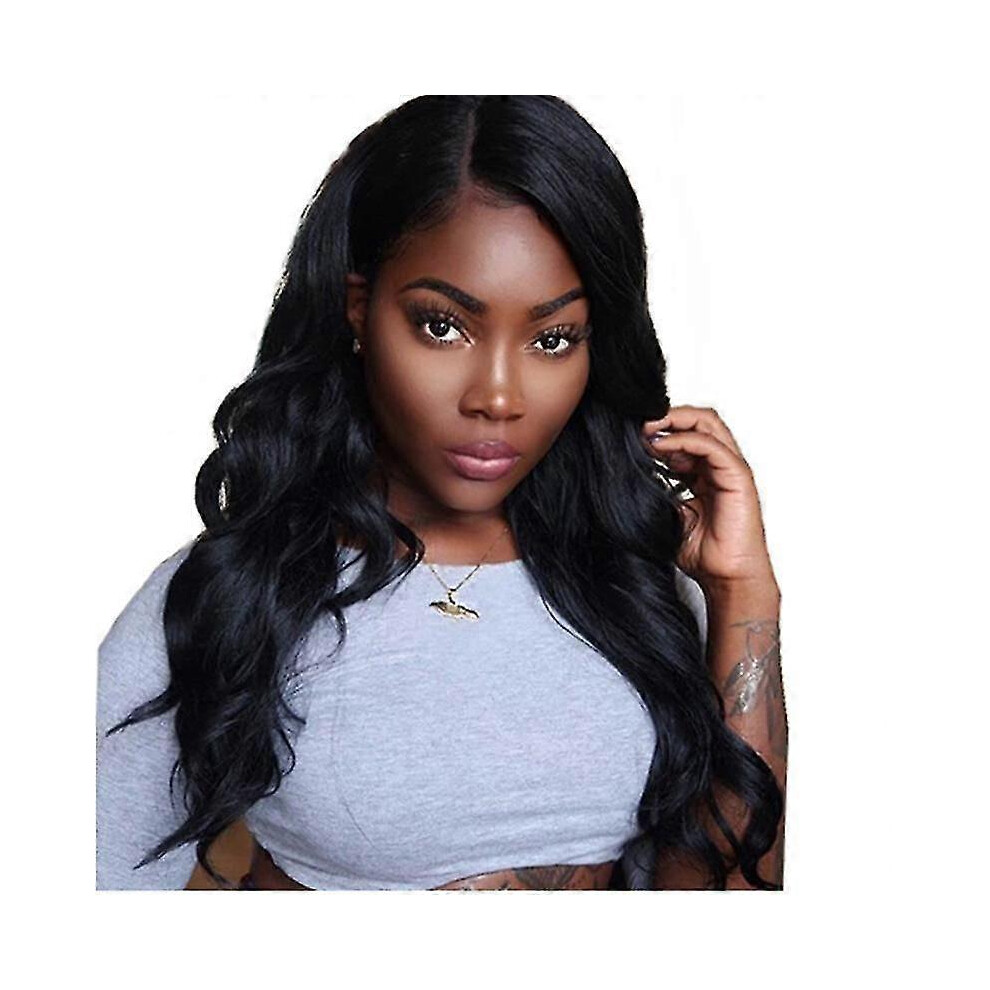 Kikidex (As Show, One Size) Ladies Long Wavy Black Wig