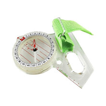 (As show, One size) Outdoor Professional Thumb Compass Elite Competition Orienteering Compass Portable Compass Map Scale Compass (White Green)(1pcs)
