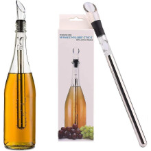 (As show, One size) Wine Chiller 3-in-1 Stainless Steel Wine Bottle Cooler Stick Freezer With Aerator And Pourer For Chilling Longer, Pouring And Aerating Wine For Christ