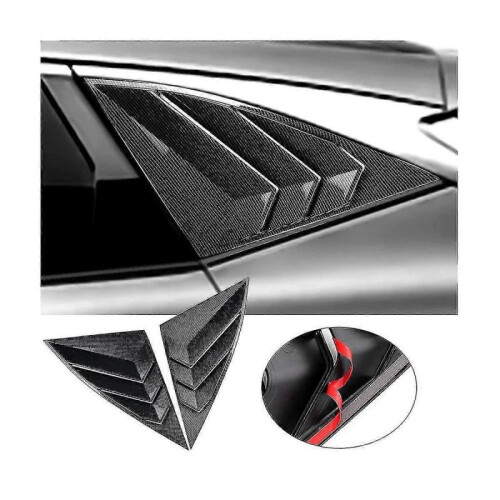 For 2021-2023 Rear Side Window Louvers Triangular Window Glass Blinds Accessories - Abs Carbon Fibe 1