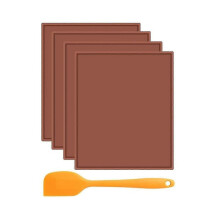 Silicone Dehydrator Sheets with Edge, Fruit Leather Trays for Liquid Fruits Meat Vegetables Herbs W