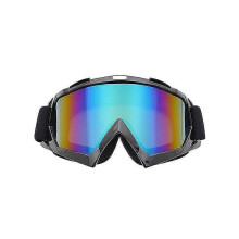 (Red frame transparent sheet, One size) Goggles For Motorcycle Off-road Motorcycle Goggles Outdoor Bicycle Glass Helmet Riding Ski Goggles