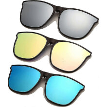 (As show, One size) Clip-on Sun - 3 Pair Oversized Polarised Clip On Sun For Men Women