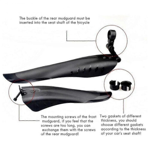 Mountain Bike Bicycle Front Rear Mudguard Set Mud Guard 1
