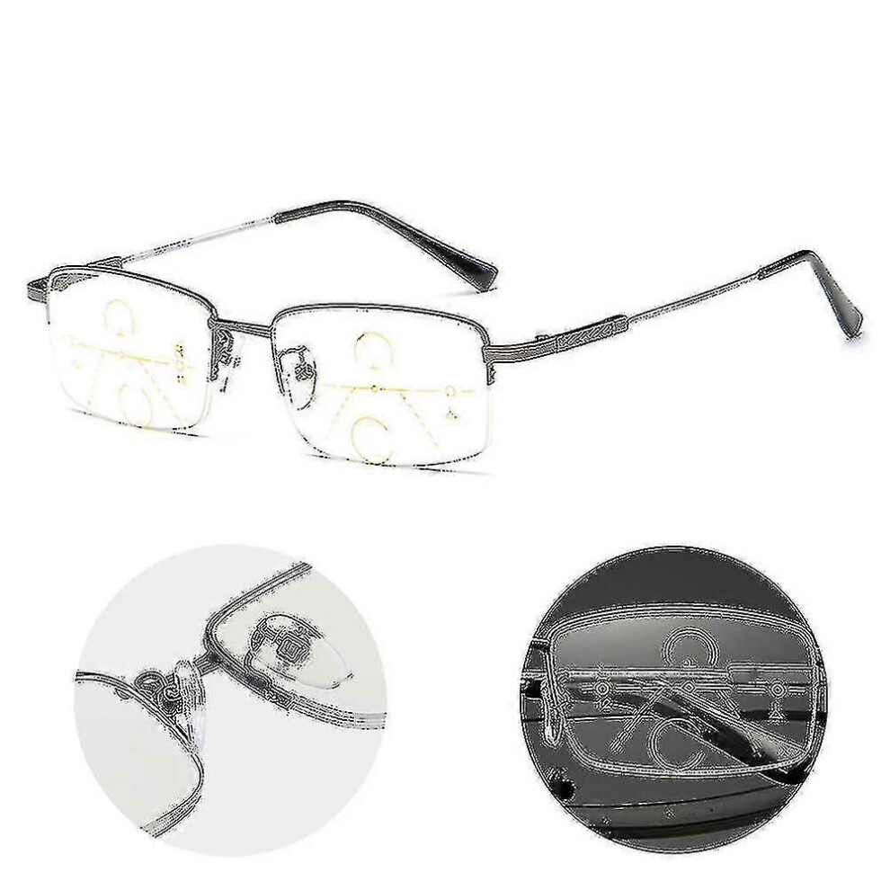 Kikidex (100 Degree, One Size) Presbyopia Glasses Progressive Multifocal Lens Reading Glasses Jp