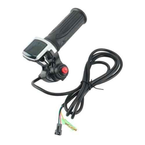 48v Electric Bicycle Scooter Speed Throttle Grip Lcd Display with Switch Ebike Twist Throttle Accel 1