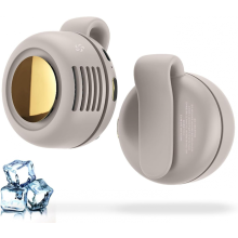 2 Stück tragbarer wiederaufladbarer Ventilator, Mini-Wirbelwind-Ventilator für die Taille, Clip-Ventilator, 3 Geschwindigkeiten, freihändige