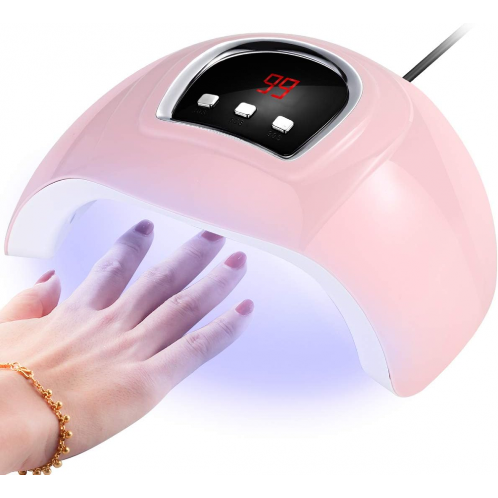 With screen Mini UV light for Nails, UV Light for Gel Nails, Handheld UV Lamp With Portable Stand, Handsfree LED