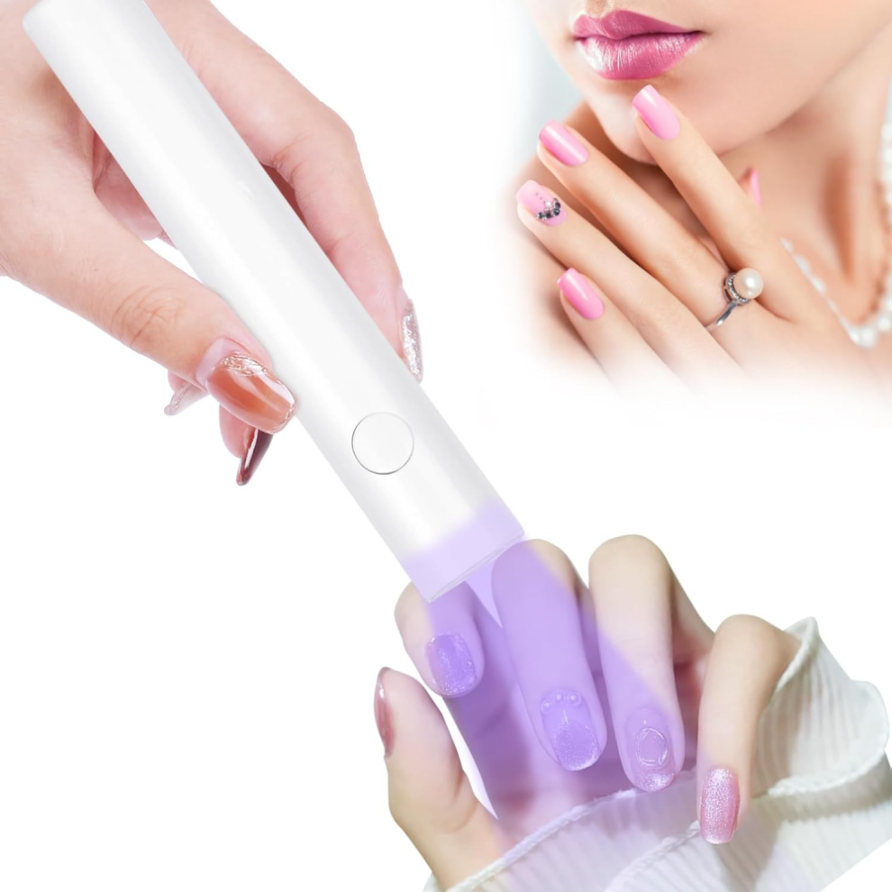Little UV light for Nails, UV Light for Gel Nails, Handheld UV Lamp With Portable Stand, Handsfree LED