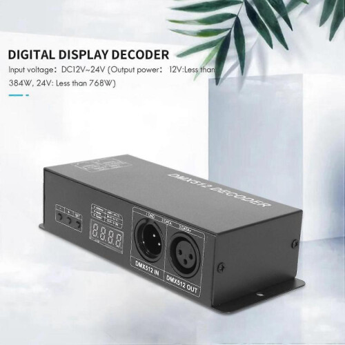 512 Digital Display Decoder,dimming Driver Dmx512 Controller for Led Rgbw Tape Strip Light Rj45 Co 2