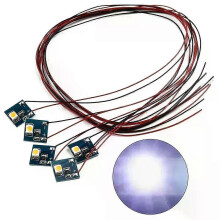 5 stücke Modell Zug Vorgelötet Micro Litz Verdrahtete 12v LEDs Für Modell Eisenbahn Gebäude Innen Beleuchtung