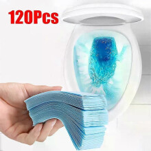 120 Stück Toilettenreinigerblätter zum Wischen der Toilettenreinigung Hygiene Toilettendeodorant Gelber