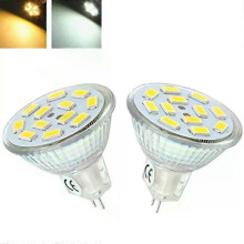 Himmennettävä MR11 GU4 Led-lamppu 3W 5W 7W 9LEDS 12LEDS 15LEDS 5730SMD AC/DC12V LED-kohdevalo lämmin