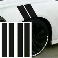 4kpl musta auton konepellin lokasuojan raitatarra Dodge Challenger -laturiin Durango