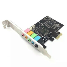 51 sisäinen äänikortti Windows 10:lle matalaprofiilisella kannakkeella 3D Stereo PCI-E CMI8738 Chip