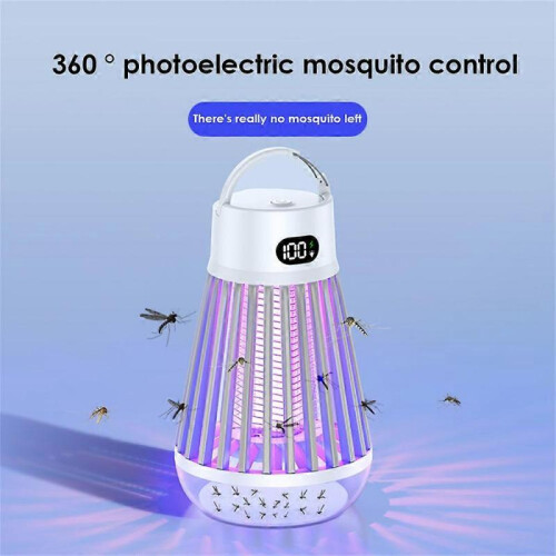 (White) Zappify 2.0, New Zappify Mosquito Zapper, USB Rechargeable Portable Zapper 2