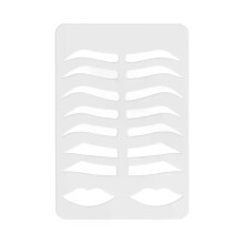 1 stücke Kunststoff Microblading Wiederverwendbare Praxis Schablone Augenbrauen & Lippen Vorlage Form