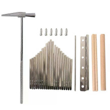 17.08.21 Tasten Stahl Kalimba Ersatztasten + Holzbrücke + Stimmhammer Kit Daumenklavier Musikinstrument