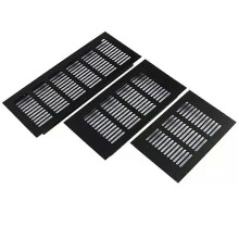 150mm Aluminium Belüftung Grille Schrank Kleiderschrank Air Vent Rechteckigen Belüftung Abdeckung Schwarz