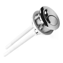 Silberner Toiletten-Druckknopf für mechanische Spülventile oben, Spülkästen, Doppelspülung, Kunststoff-Spüldruckknopf