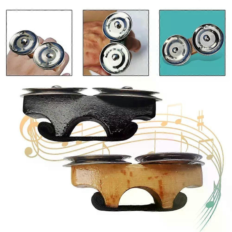 1 kpl Finger Jingles Tambourine Nikkelipinnoitettu teräs Jingles Kädessä pidettävät lyömäsoittimet Cajon-käsirumpulle