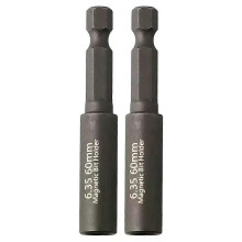 (2 kpl) 2/5 kpl 60 mm magneettinen ruuvitaltan jatkokärjen pidikkeen kärjet 1/4 tuuman kuusikulmainen