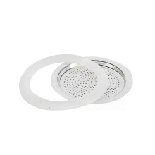 Aluminium-Kaffeemaschinenfilter mit Silikon-Dichtungsring für Moka-Kanne, Espressomaschinen, Zubehör