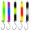5Pcs Löffel Köder Set Angeln 25g Kupfer Metall Köder Gestreiften Spinner Doppel Seite Malerei Forelle 1