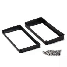 2 STÜCKE Schwarz Gebogene Humbucker Pickups Rahmen Montage Ringe für Elektrische Gitarre