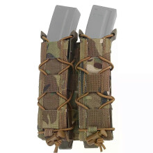 Tiger Type Long Mag Pouch 9mm/45 Mag Holder Double Bag MP5 MP7 Quick Pull Magazine Pussi MOLLE System