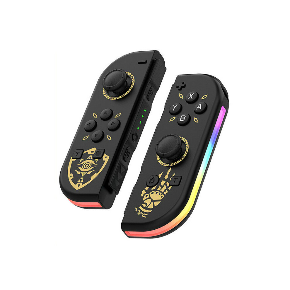 (Black gold) Wireless Controller For Nintendo Switch, OLED, Lite Gamepad Joystick (L/R) With RGB Right