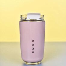 (pink) 320ml Smeg Coffee Mug Stainless Steel Travel Water Bottle Insulated Cup 8 Colors