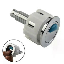 Hochwertiges Badezimmerzubehör Toilettenknopf 38-49 mm ABS Dual Flush Wasserknopf Silber Toilettendrücker