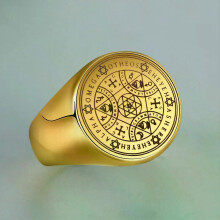 VASSAGO Solomon Ring Schlüssel Edelstahl Vintage Punk Sieben Engel Amulett Männlichen Schmuck Zubehör
