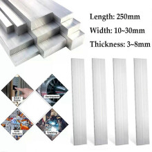 1kpl Paksuus 3-8mm Leveys 10-30mm Alumiiniseos Kiinteät metallit Suorakaiteen muotoinen Litteä Tanko
