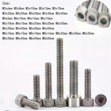 (M3x6mm)5kpl Pituus 6mm-50mm Titaani kuusikulmio Kanta Ruuvit M3 M4 M5 M6 M8